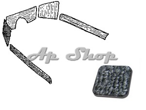 KIT TAPIS 5 PIECES 54-57 GRIS QUALITE SUPERIEURE