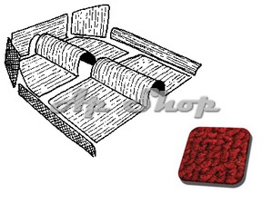 KIT TAPIS 7 PIECES ROUGE 58-68