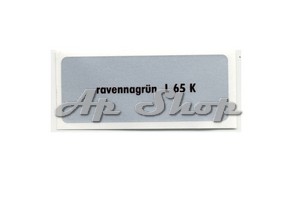 STICKER - COULEUR L 65 K  Ravennagrün