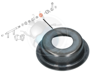 GUIDE DE RESSORT SUR FOURCHETTE D'EMBR. 20mm